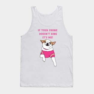 Cute puppy don't call me Tank Top